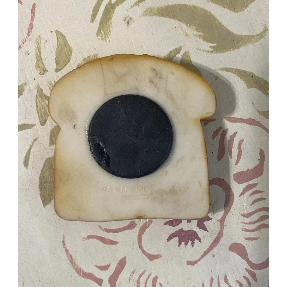 VTG Vanderbilt Toast & Jam Refrigerator Magnet Realistic Food Rubber Rare